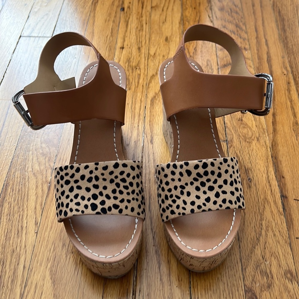 Soda Cheetah and Camel wedges - Worn once - Size 9